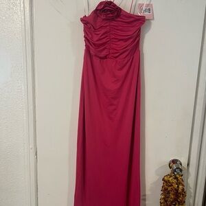 Elegant Pink Strapless Dress